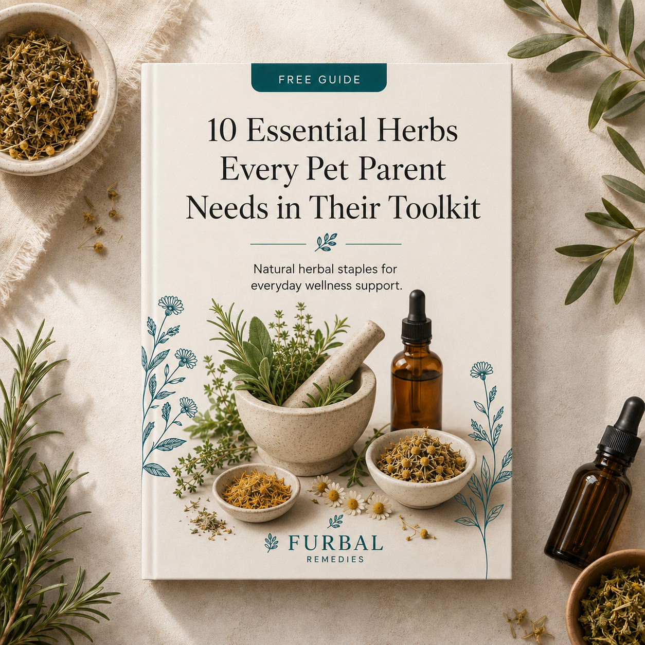 10 Essential Herbs for Pet Care (Free Download)