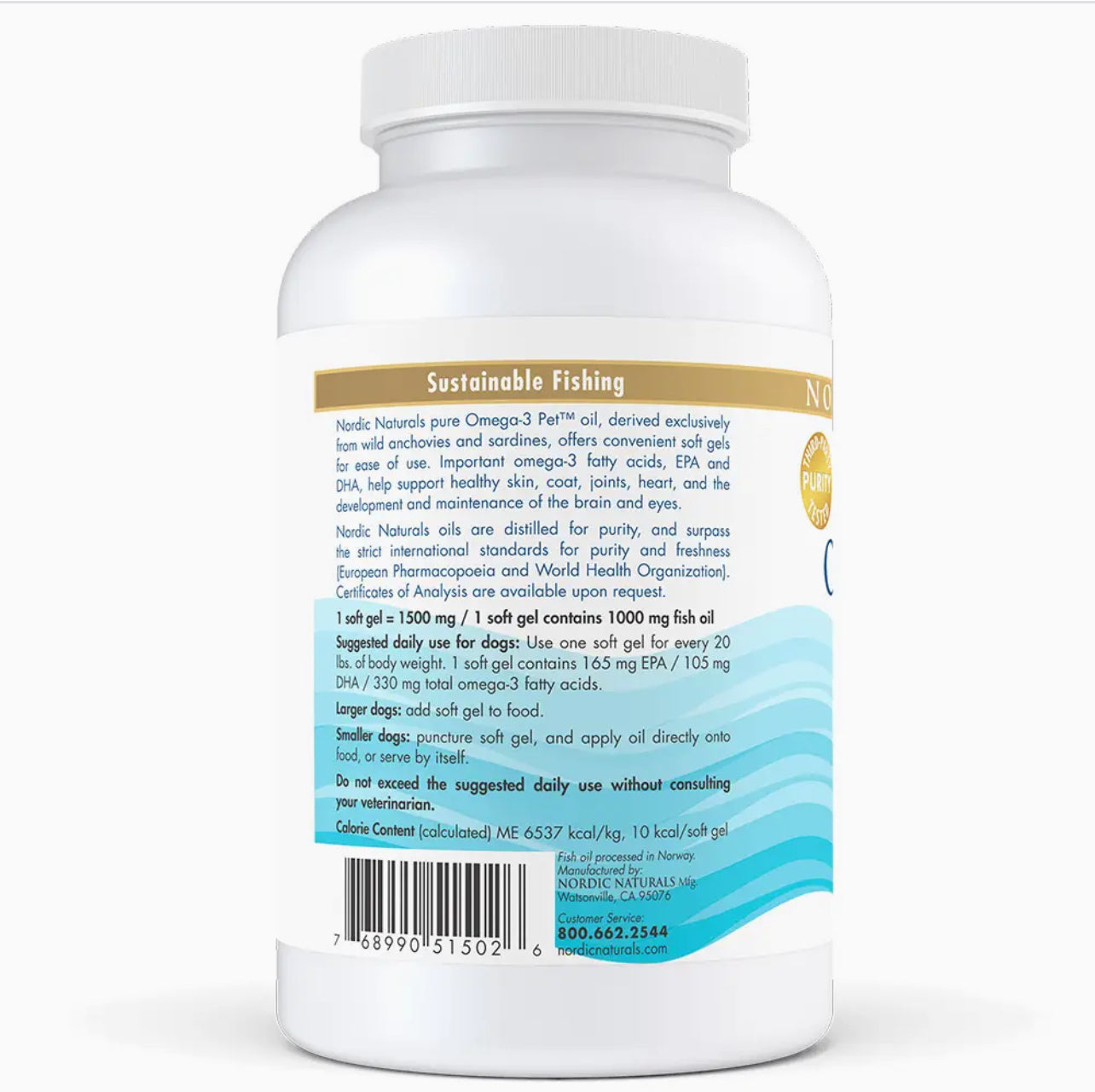 Omega-3 Pet Soft Gels for Dogs & Cats (by Nordic Naturals)