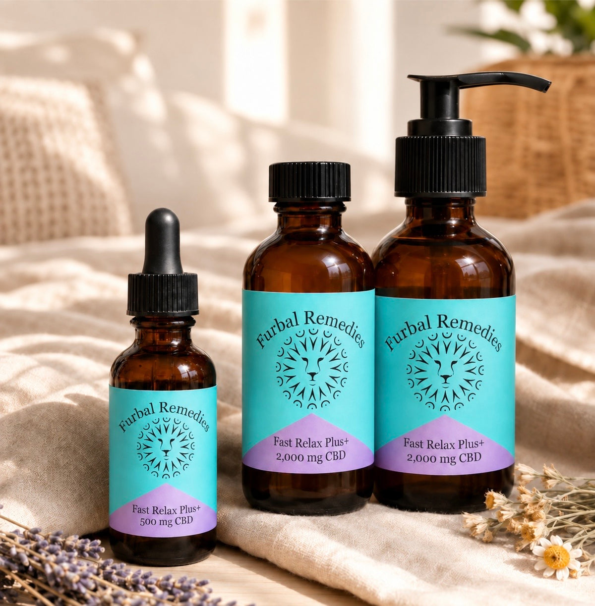 Anxiety | Fast Relax Plus+ CBD Extract for Dogs | Herbal CBD Calming Drops