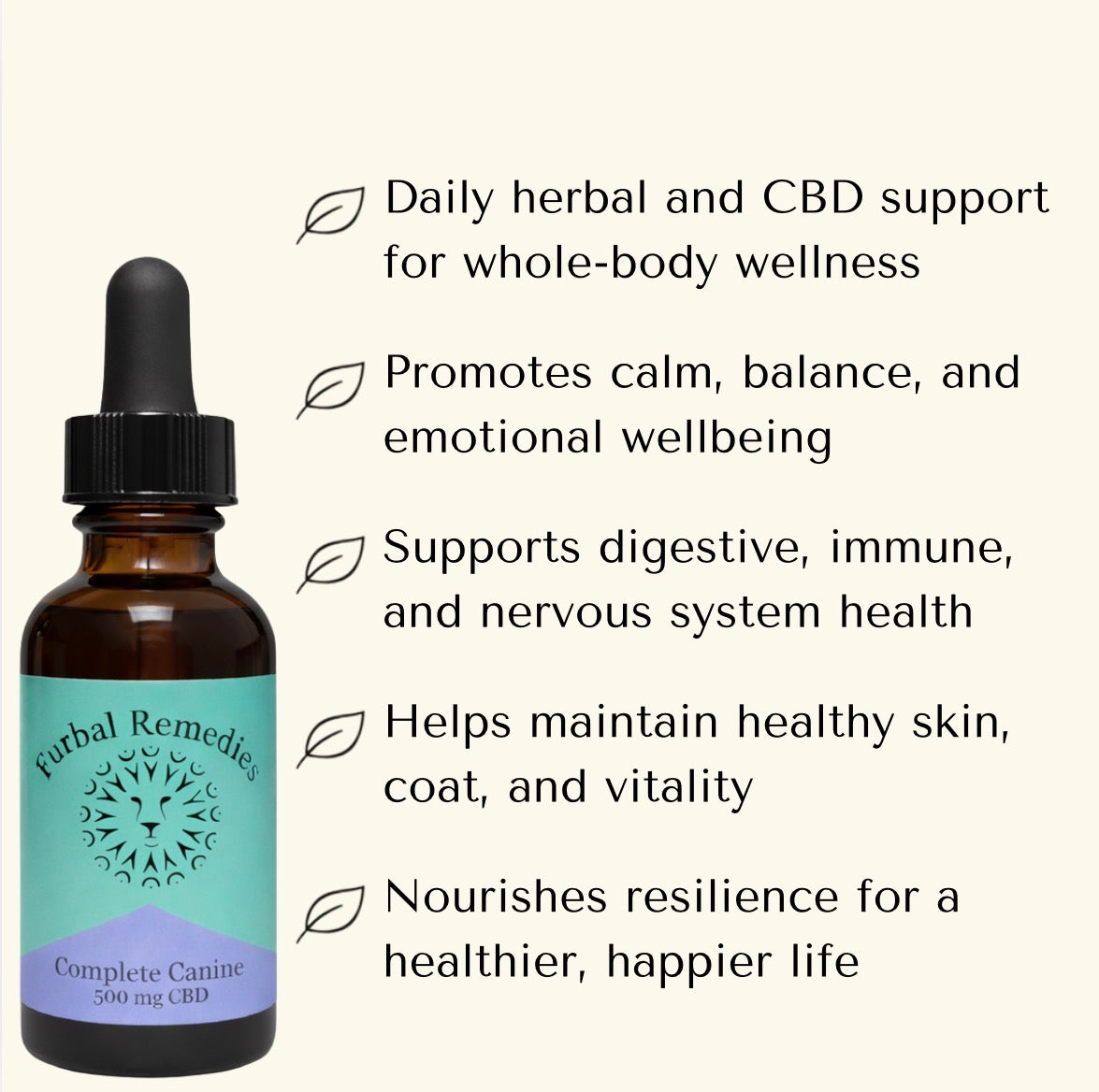 Dense Nutrition + CBD - Overall Wellness — Complete Canine+ CBD Extract for Dogs | Herbal Multivitamin & Whole-Body Support