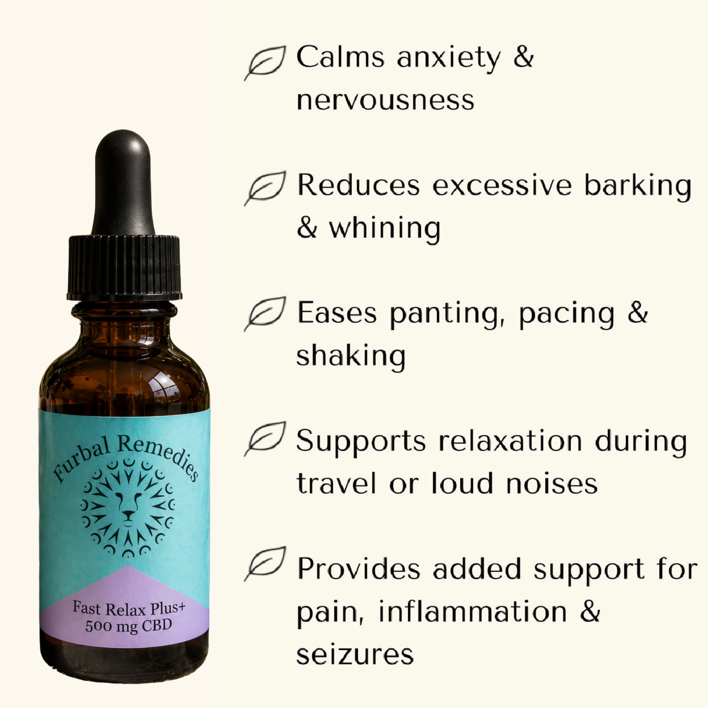 Anxiety — Fast Relax Plus+ CBD Extract for Dogs | Herbal CBD Calming Drops