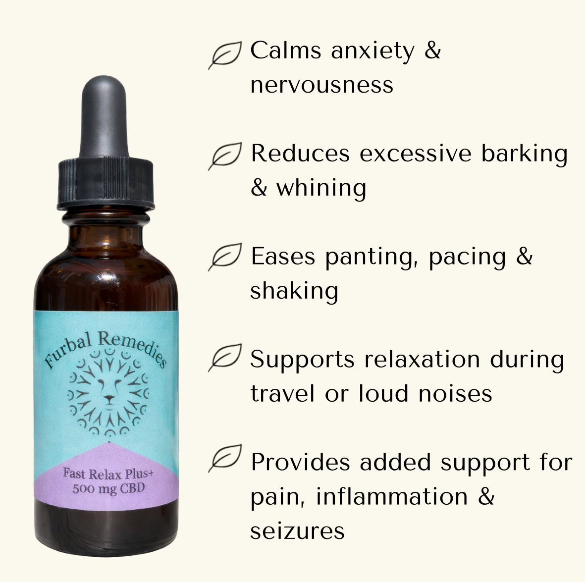 Anxiety — Fast Relax Plus+ CBD Extract for Dogs | Herbal CBD Calming Drops