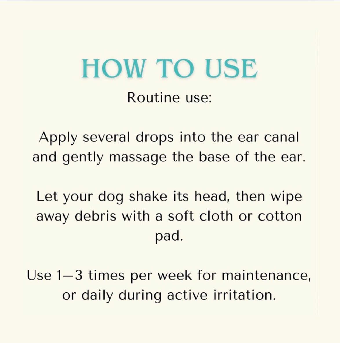First Aid — Holistic Ear Wash for Dogs & Cats