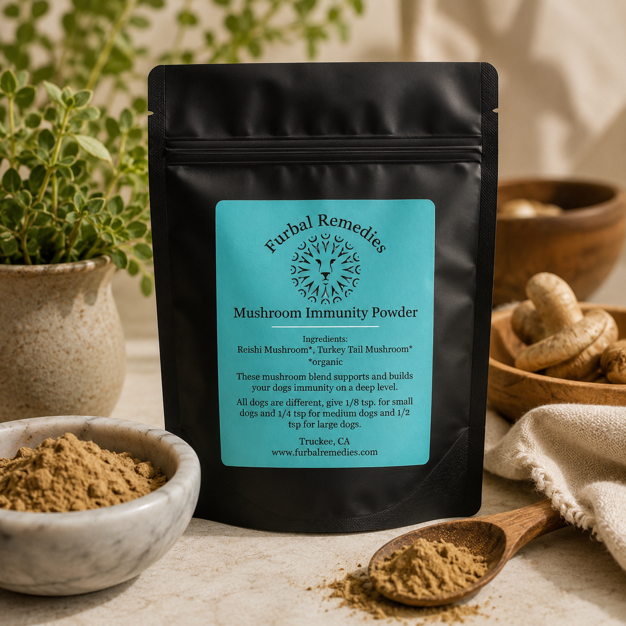 Immune Support — Mushroom Immunity Powder for Dogs & Cats