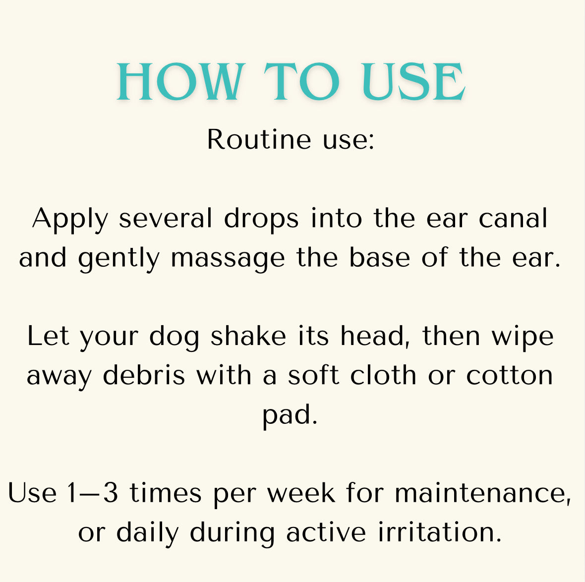 First Aid — Holistic Ear Wash for Dogs & Cats