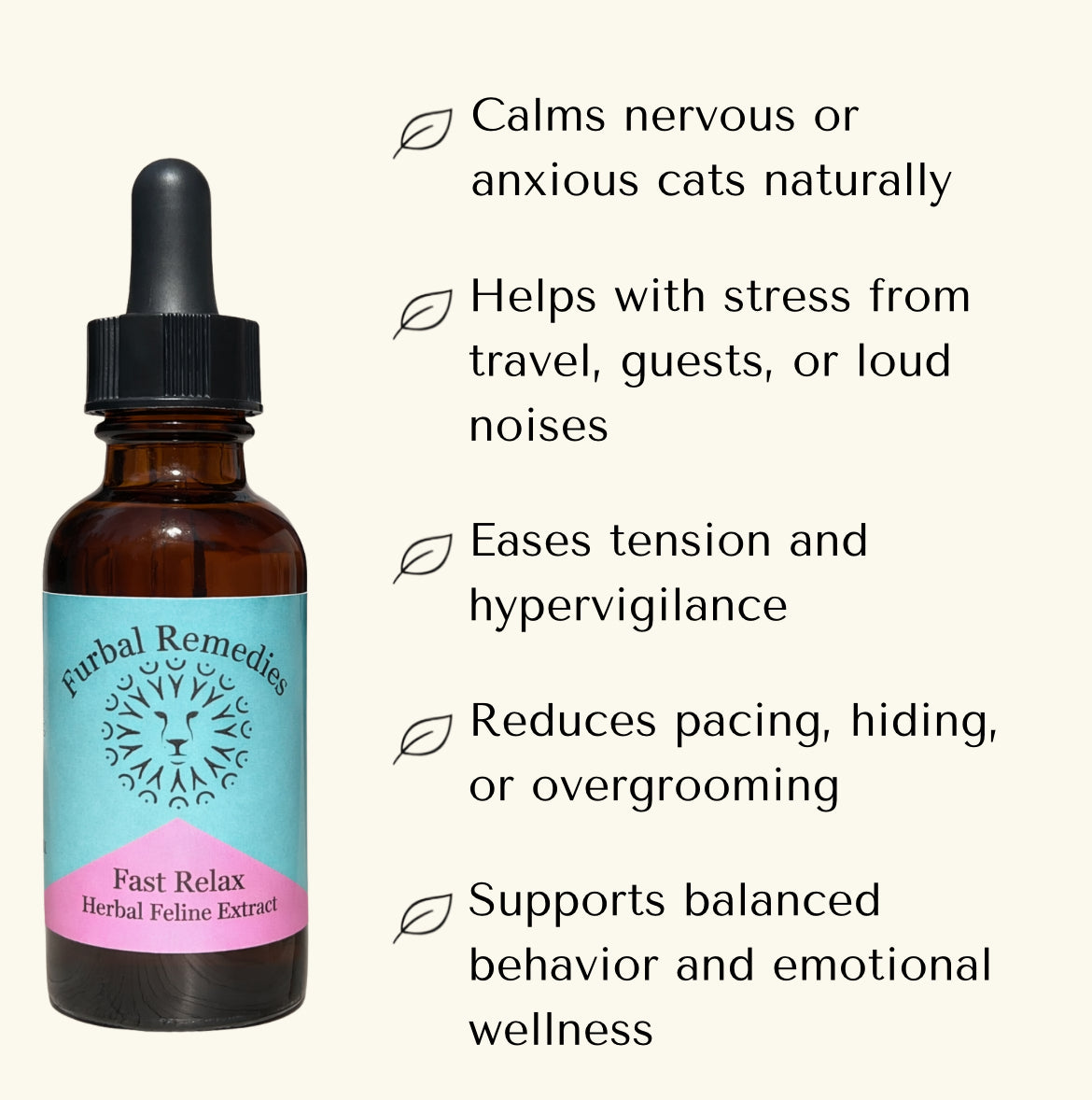 Cat Anxiety Relief Drops | Feline Fast Relax Herbal Extract – Furbal ...