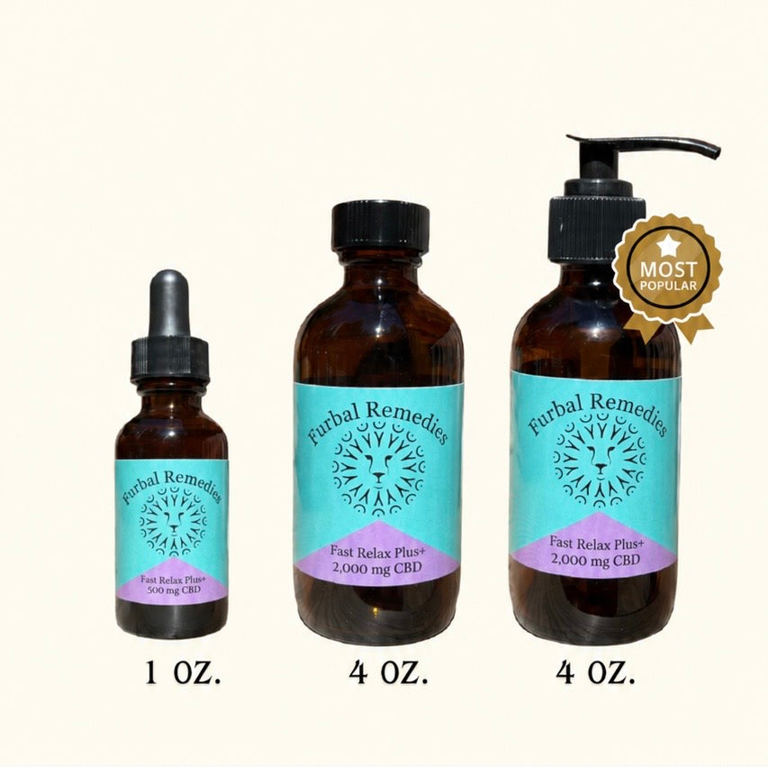 Anxiety | Fast Relax Plus+ CBD Extract for Dogs | Herbal CBD Calming Drops